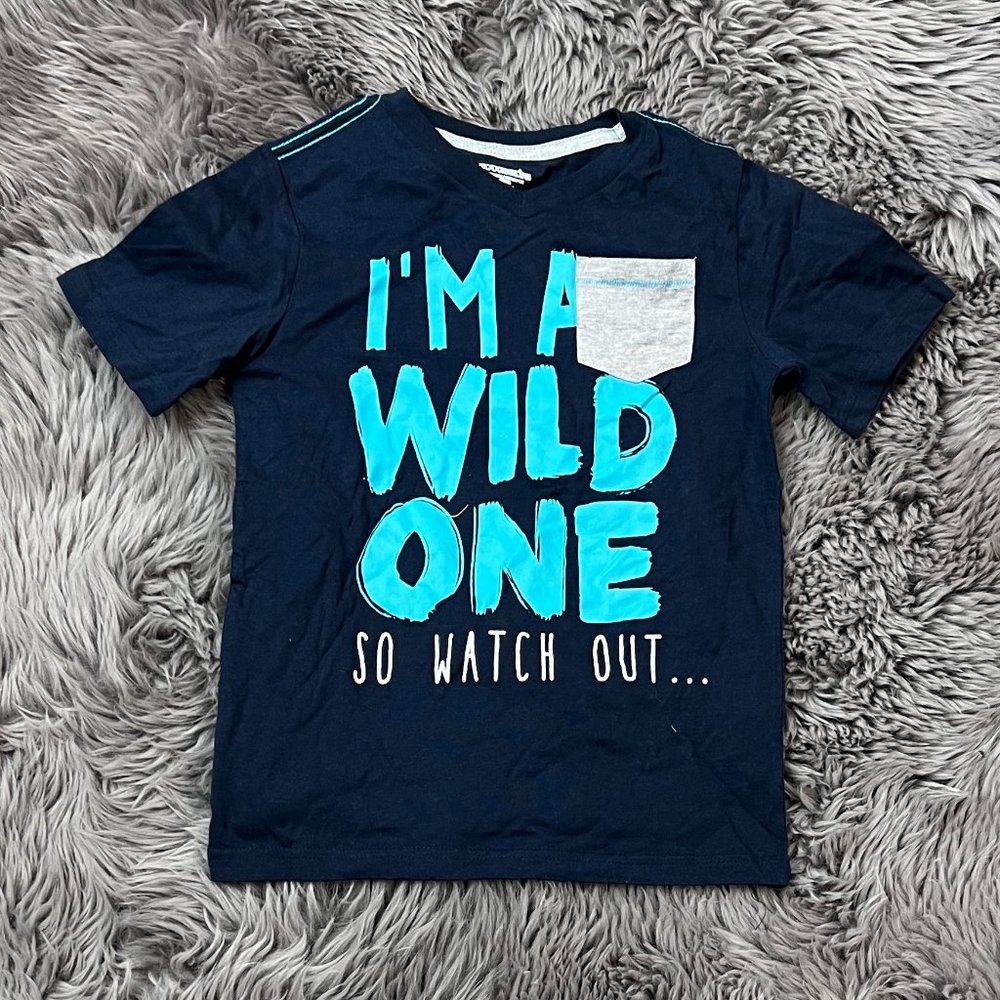 Toughskins Boy's T-Shirt | Navy Blue | Size L (7)